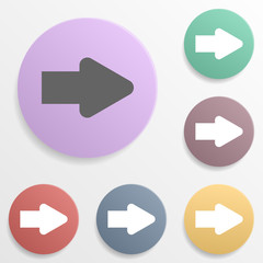 Poster - arrow badge color set icon. simple glyph, flat vector of arrows icons for ui and ux, website or mobi