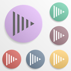 Poster - arrow badge color set icon. simple glyph, flat vector of arrows icons for ui and ux, website or mobi