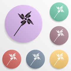 Poster - Fan, propeller, toy badge color set icon. Simple glyph, flat vector of toys icons for ui and ux, website or mobile application