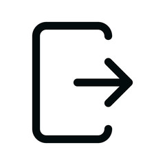 Poster - Website user logout isolated icon, web site account log out linear icon, site profile exit outline vector icon