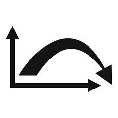 Poster - regression arrow icon. simple illustration of regression arrow vector icon for web design isolated o