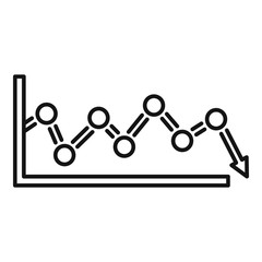 Poster - regression business icon. outline regression business vector icon for web design isolated on white b