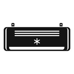 Poster - black air conditioner icon. simple illustration of black air conditioner vector icon for web design 