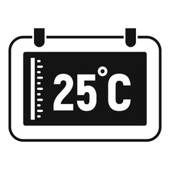 Poster - digital tablet temperature control icon. simple illustration of digital tablet temperature control v