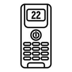 Poster - digital climate remote control icon. outline digital climate remote control vector icon for web desi