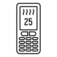 Poster - climate remote control icon. outline climate remote control vector icon for web design isolated on w