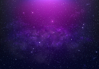 abstract starry space purple with shining star dust and nebula. realistic galaxy with milky way and 