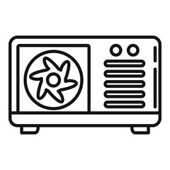 Poster - Commercial air conditioner icon. Outline commercial air conditioner vector icon for web design isolated on white background