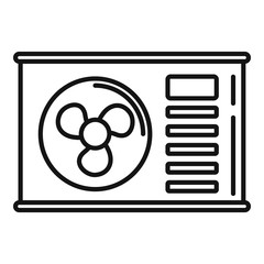 Poster - shop air conditioner icon. outline shop air conditioner vector icon for web design isolated on white