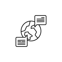 language line icon. Signs and symbols can be used for web, logo, mobile app, UI, UX