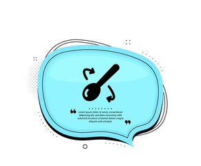 Aufkleber - Cooking spoon icon. Quote speech bubble. Cutlery sign. Food mix symbol. Quotation marks. Classic cooking spoon icon. Vector