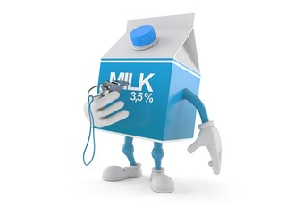 Poster - Milk box character holding whistle