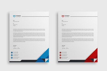 Wall Mural - Abstract Corporate Business Style Letterhead Design Vector Template For Your Project. Simple And Clean Print Ready Design, Elegant Flat Design Vector Illustration.