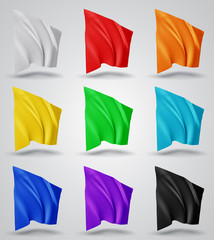 Wall Mural - set of multi-colored vector flags on a white background