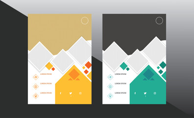Wall Mural - travel poster or flyer pamphlet brochure design layout space for photo background with contact and v