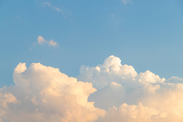 Wall Mural - blue sky and beautiful fluffy cloud. best summer sky photo background