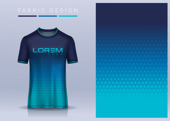 Fabric textile for Sport t-shirt ,Soccer jersey mockup for football club. uniform front and back view.