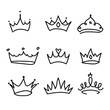 © meranda - Sketch crown. Simple graffiti crowning on white background.