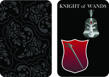 Tarot Cards Knight Of Wands Vector Shirt Card Pattern