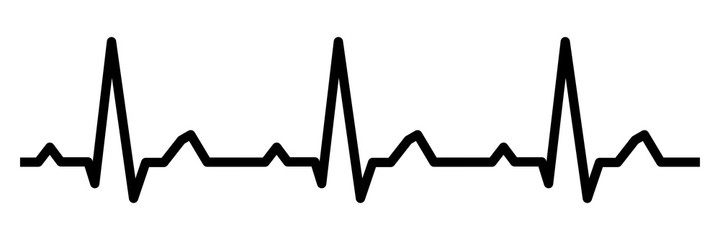 gz903 GrafikZeichnung - electrocardiogram / heartbeat line icon. - medicine concept. - health care. - heart pulse cardiogram. - electrocardiography - simple isolated template / linear design - g9892