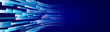 © arthead - Abstract global sci fi concept. Wide Hi-tech vector illustration with technology lines. Cyber security internet and networking concept. Digital internet communication on blue background.