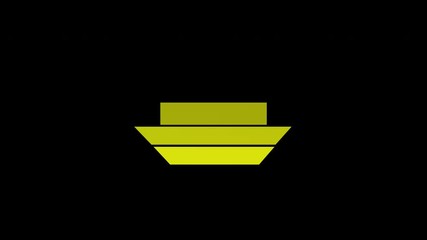 Wall Mural - downloading arrow icon, loopable animation on a black background