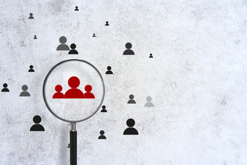 Fototapete - People network icons