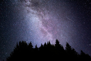 Wall Mural - starry sky. milky way galaxy. this long exposure astronomical photograph taken in the middle of the 