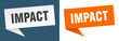 impact banner sign. impact speech bubble label set