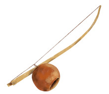 Illustration Of Capoeira Musical Instrument (Berimbau). The Origin Is From Angola (Hungu) But It Is Also Traditional From Bahia, Brazil. Isolated On White Background.