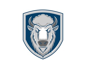 Sticker - Shield with bison head inside