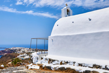 Santorini traditional buildings on Oia village