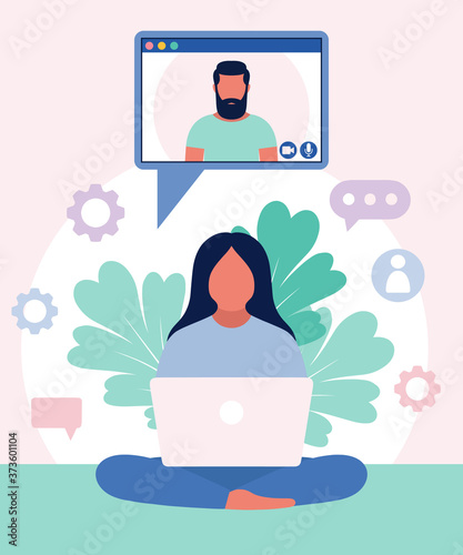 Conference Video Call Stock イラスト Adobe Stock