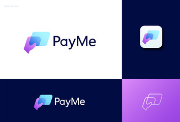 Wall Mural - Pay me logo set