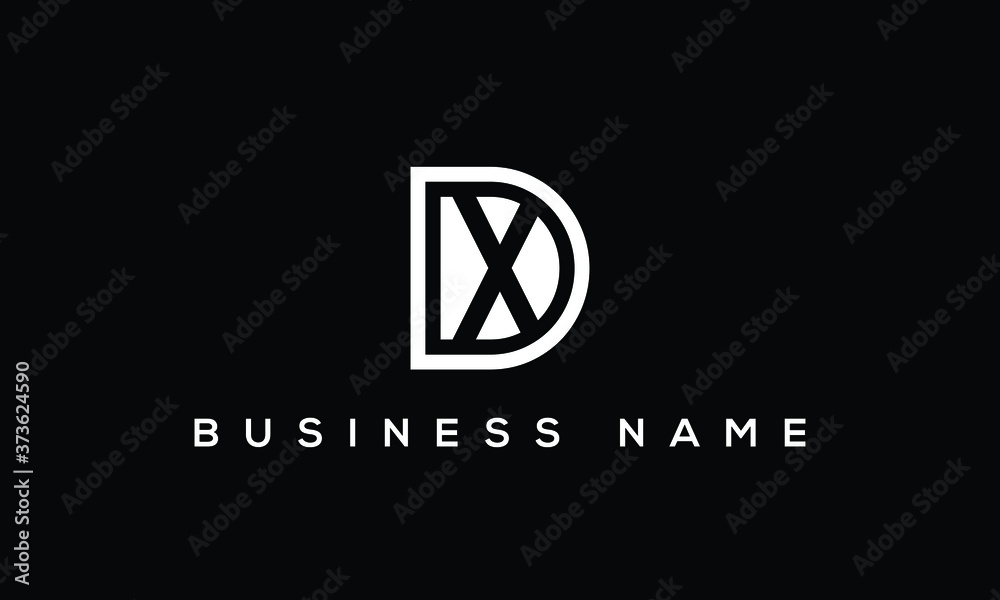DX letter logo alphabet monogram icon symbol