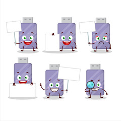 Sticker - Flashdisk cartoon in character bring information board