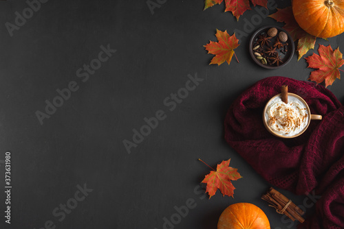 Cuadros en Lienzo Autumn Pumpkin Spice Latte