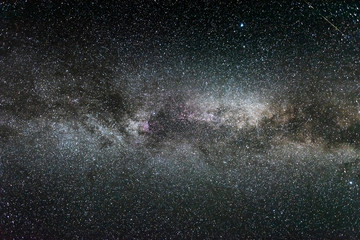 Wall Mural - milky way galaxy. this long exposure astronomical photograph taken in the middle of the night.