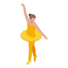 Wall Mural - Ballet music dancer icon. Isometric of ballet music dancer vector icon for web design isolated on white background