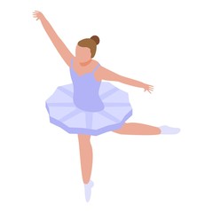 Wall Mural - Ballet performance icon. Isometric of ballet performance vector icon for web design isolated on white background