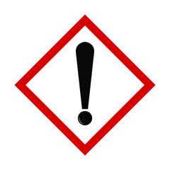 Wall Mural - exclamation danger sign