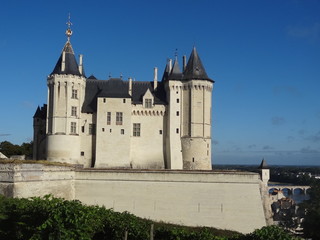 Sticker - Château de Saumur, Maine et Loire, Anjour, Centre Val de Loire, Château de La Loire, La Loire à vélo, France