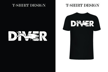 Dive t-shirt .diving vintage t-shirt design