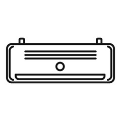 Poster - black air conditioner icon. outline black air conditioner vector icon for web design isolated on whi