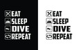 eat sleep dive repeat t-shirt .diving vintage t-shirt design