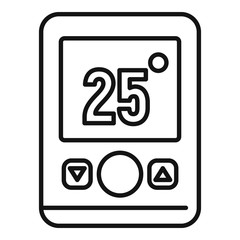 Poster - wall climate remote control icon. outline wall climate remote control vector icon for web design iso