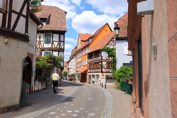 July 07 2020 - Wissembourg/Weißenburg, France: Views in Village of Wissembourg