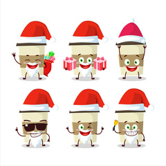 Wall Mural - Santa Claus emoticons with coffee cup cartoon character