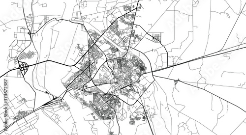 Fotomural Urban vector city map of Hyderabad, Pakistan, Asia