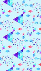 Poster - Seamless pattern in summer colors.